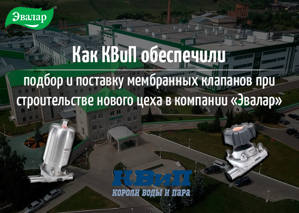 Как КВиП обеспечили подбор и поставку мембранных клапанов при строительстве нового цеха в компании “Эвалар”?