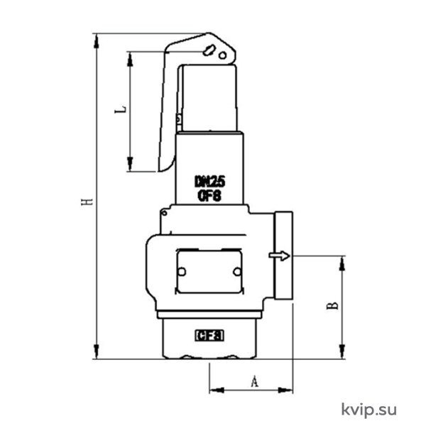 Боковая схема клапана SV-1 (с вотермарком)